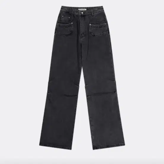 코이세이오 FLOWER SNAP DENIM PANTS-BLACK