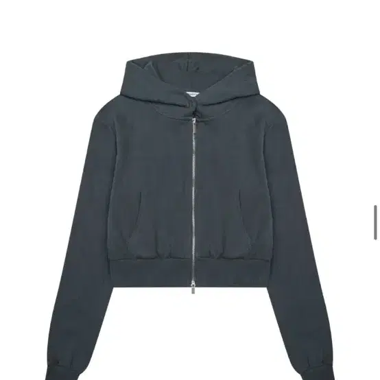 쓰리투에이티 후드집업 WASHED CROPPED ZIP HOODIE