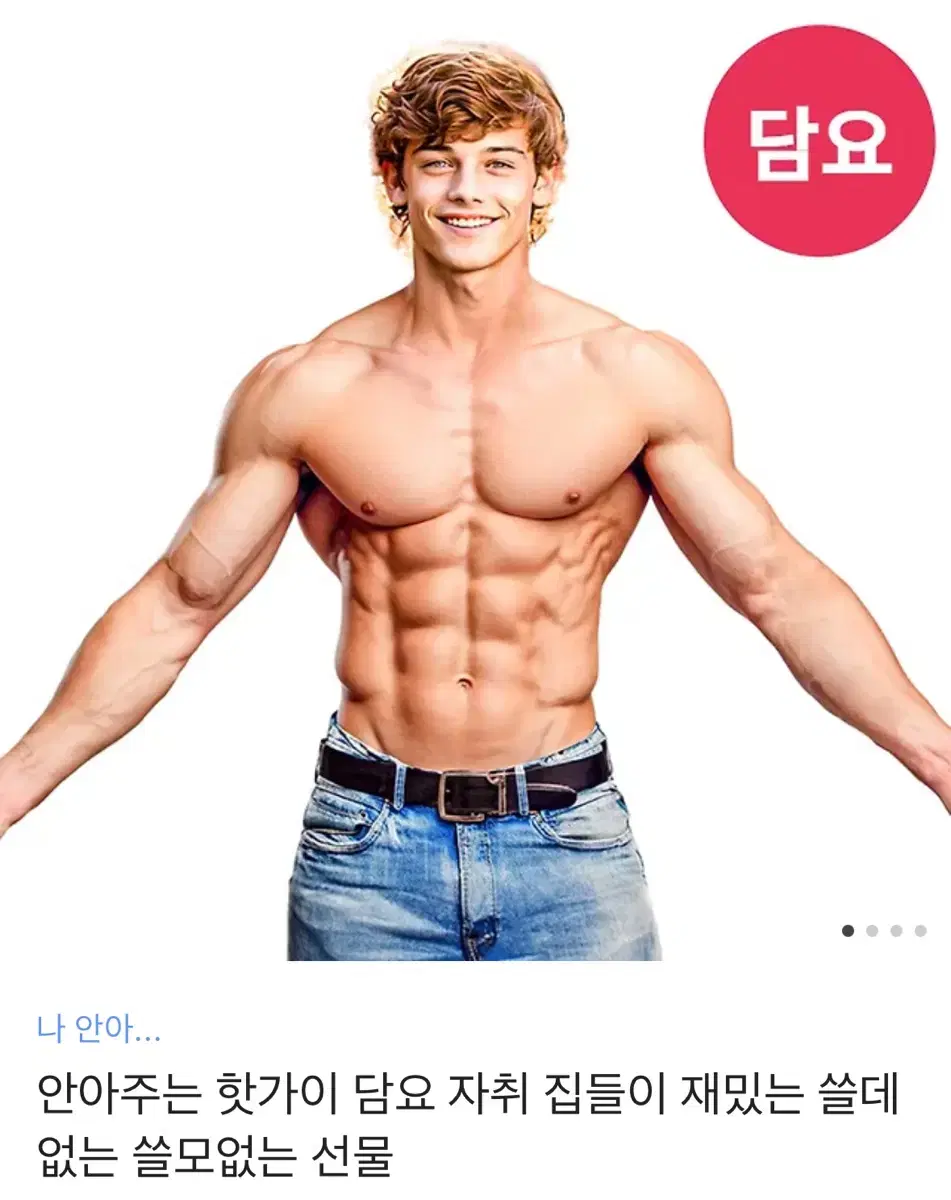 쓸데없는 선물 핫가이 담요