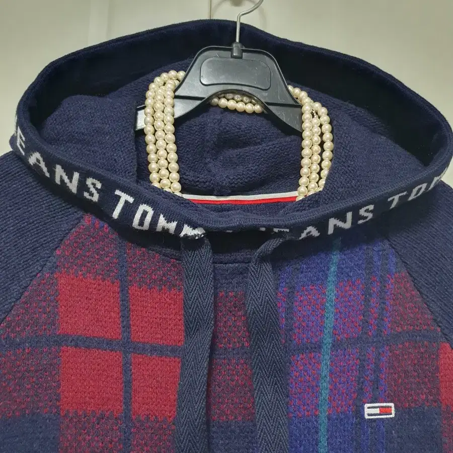 N4771 TOMMY HILFIGER 타미힐피거 롱 니트 원피스.후드