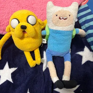 핀과 제이크 봉제 인형 세트