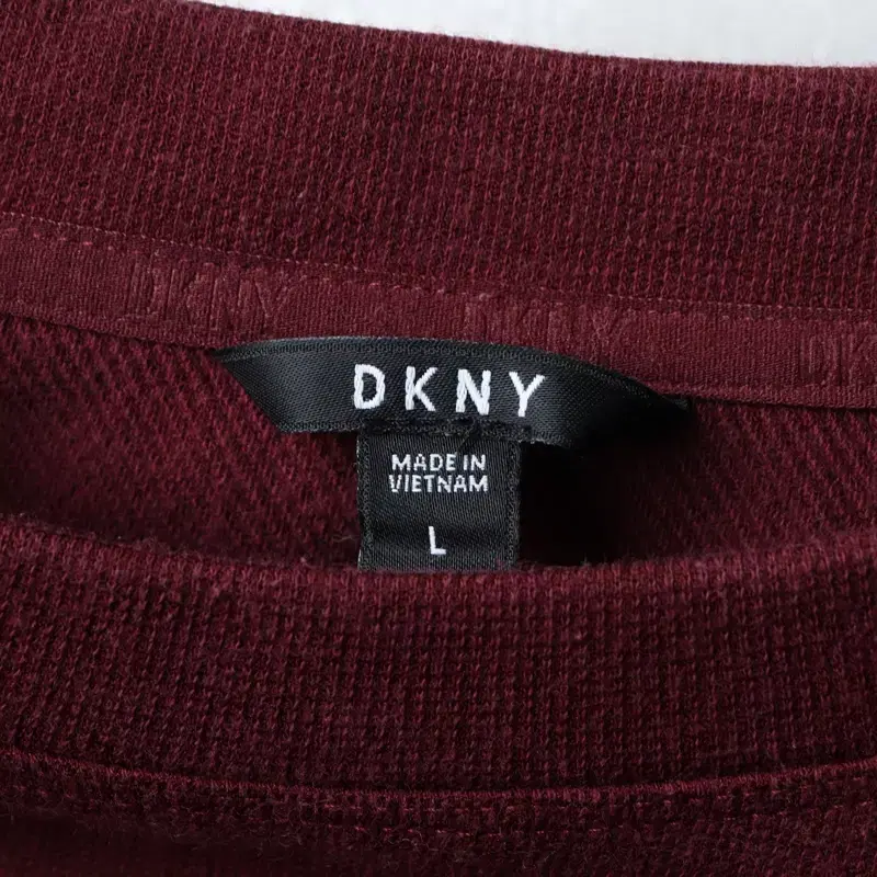 (L) DKNY 디케이앤와이 도나카란 맨투맨 티셔츠 버건디-119BD