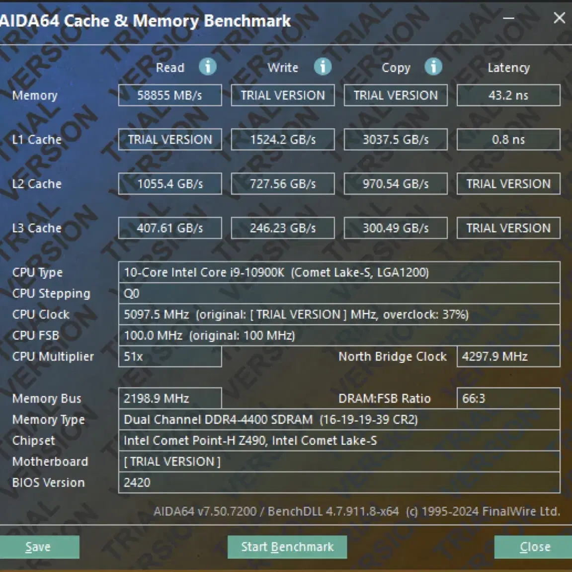 지스킬 DDR4 4400 cl16 16GB 트라이던트Z RGB