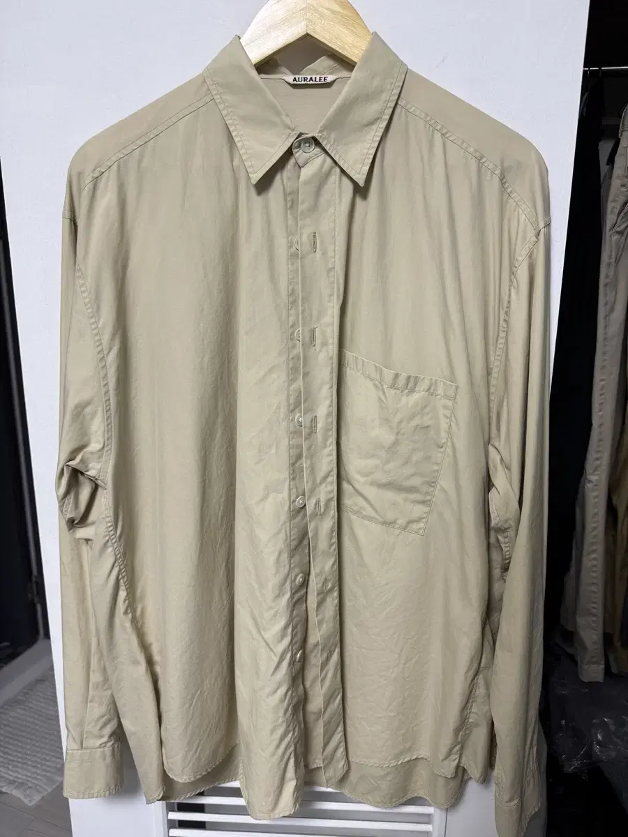 오라리 WASHED FINX TWILL BIG SHIRTS 셔츠 (5)