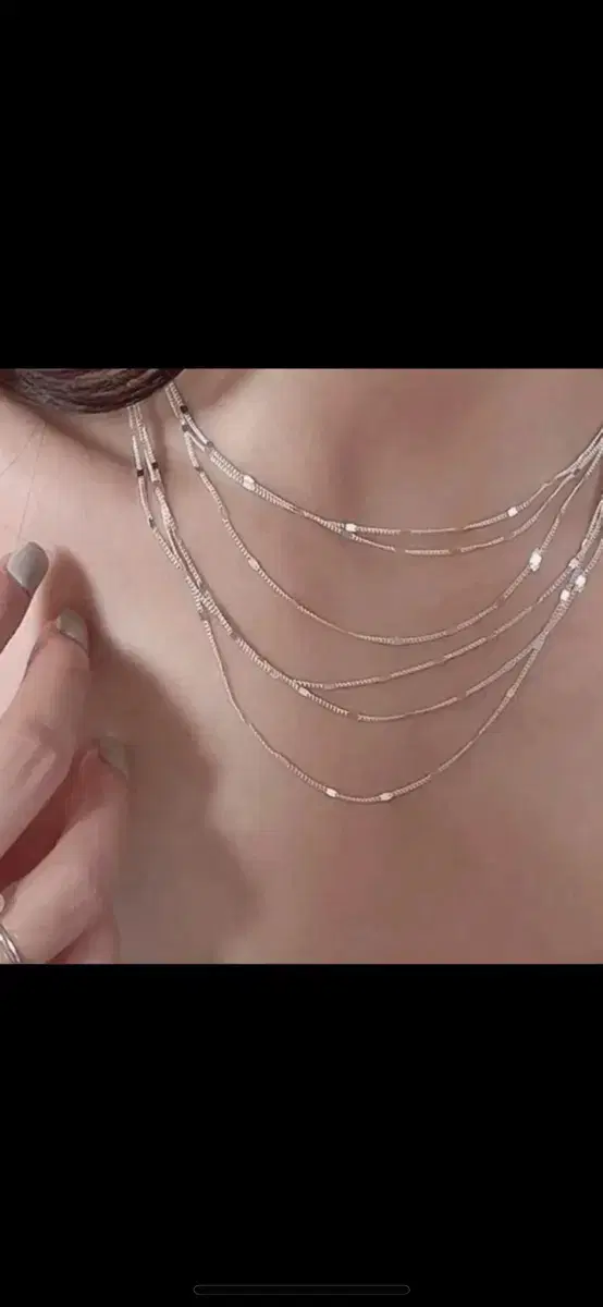 실버 타티아나 모노레일 체인 목걸이