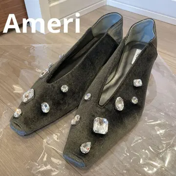 AMERI VINTAGEUNDBIJOUFLATPUMPS 카키 완판템