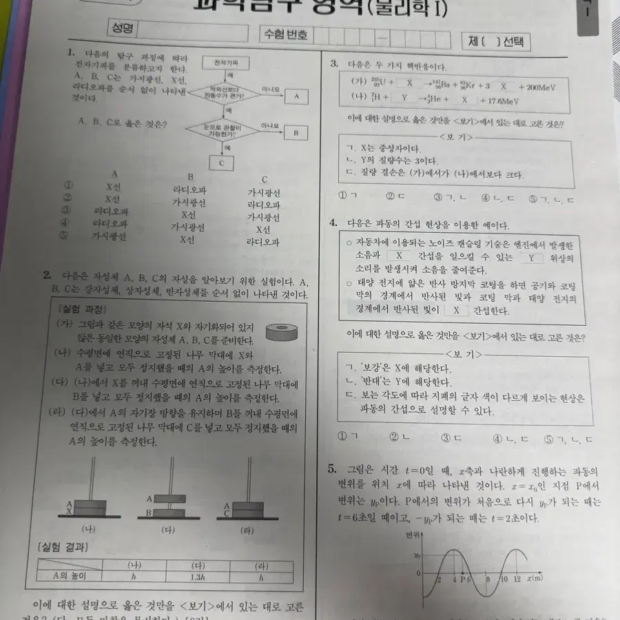 물리 시대인재 컨텐츠 현정훈 스팀팩 모의고사