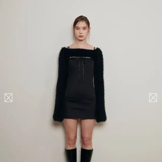 (택o) 낫유어로즈 Liu dress black M