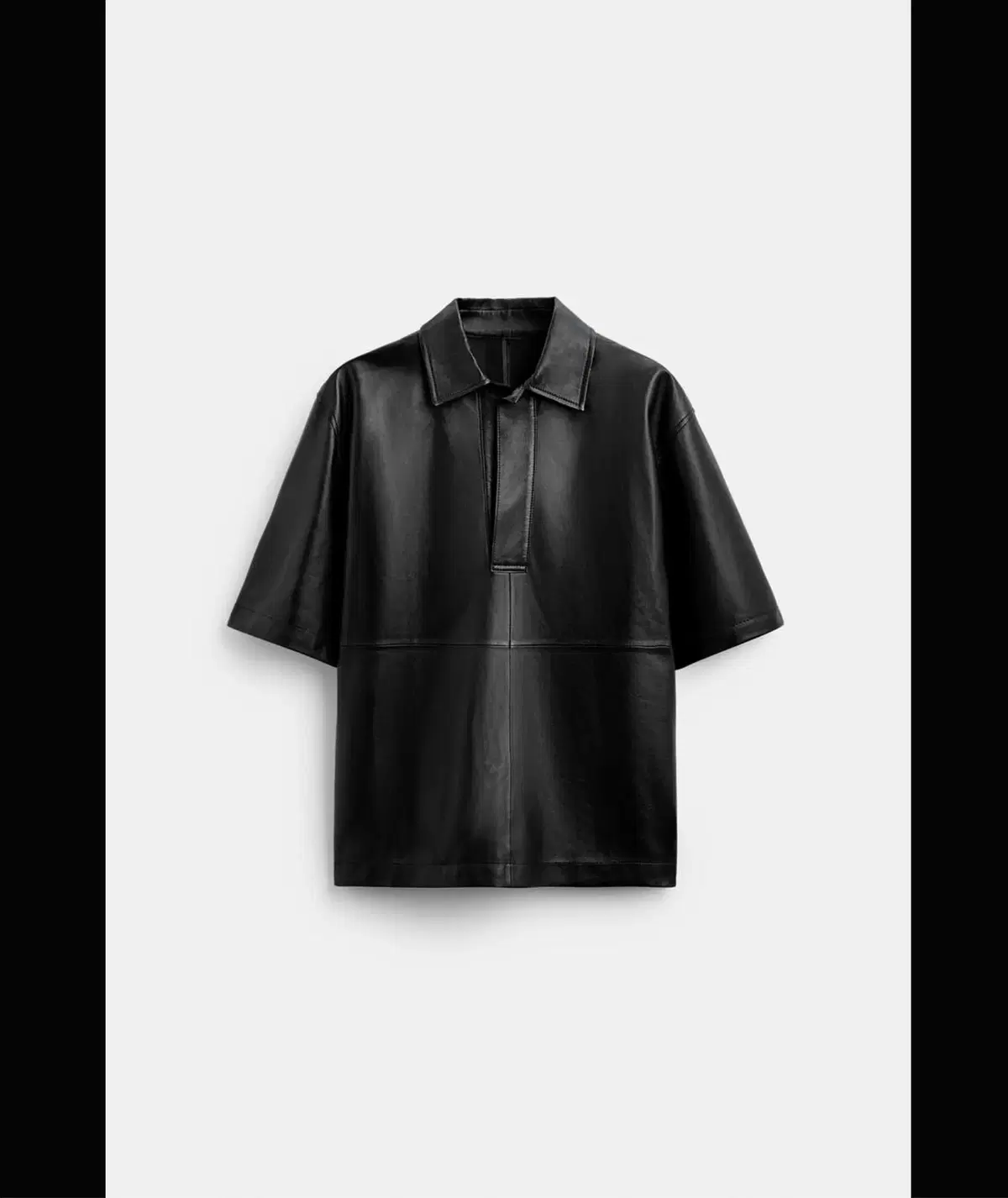 Zara Leather Polo Over-Shirt LIMITED EDITION