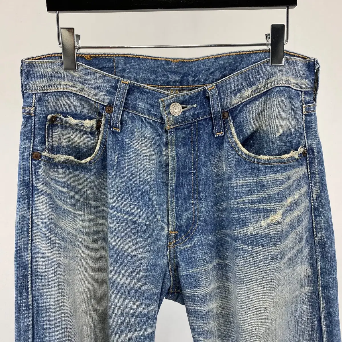 빈티지 LEVI'S 501 디스트레스드 데님팬츠