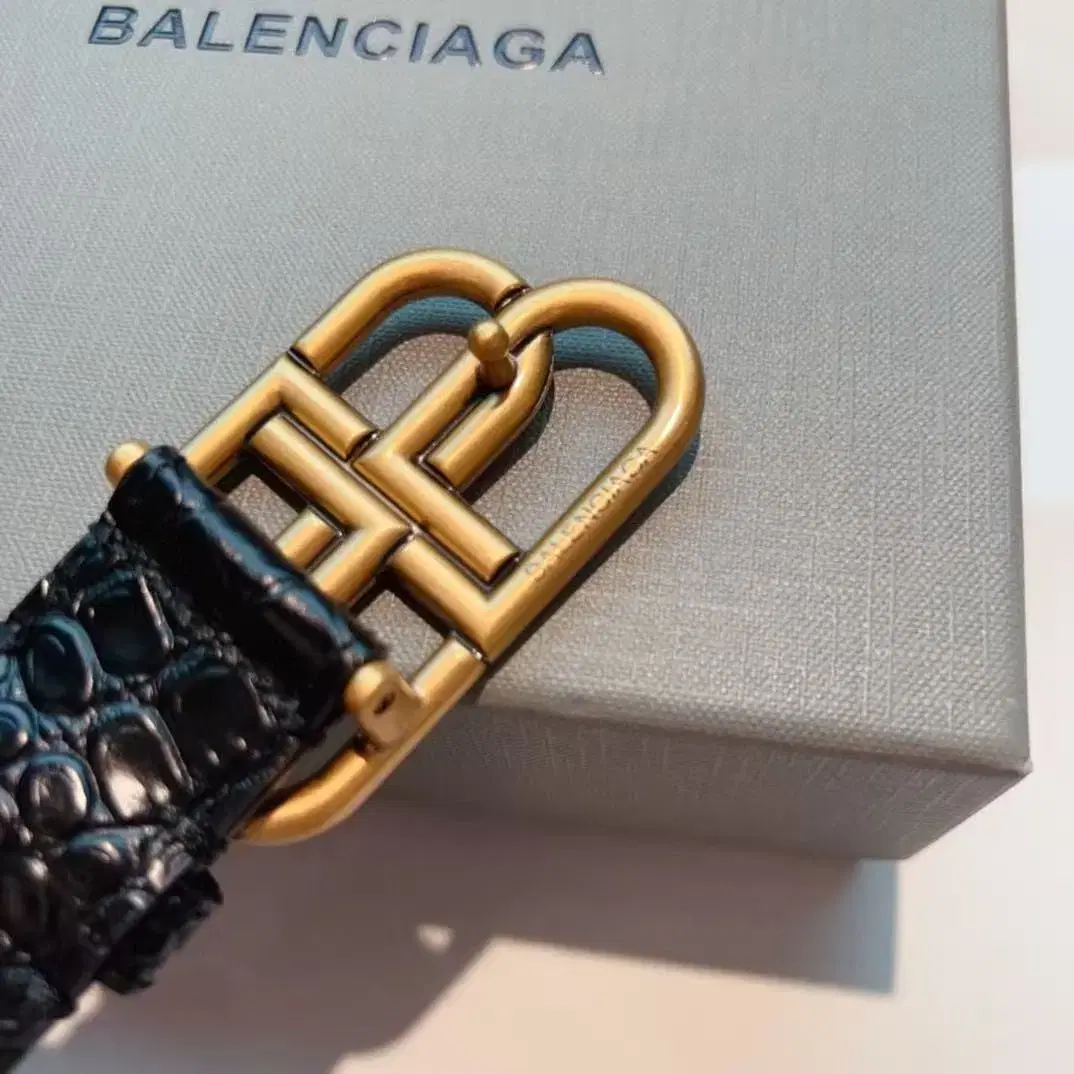 Balenciaga남성 리얼 가죽 벨트 가로 3cm