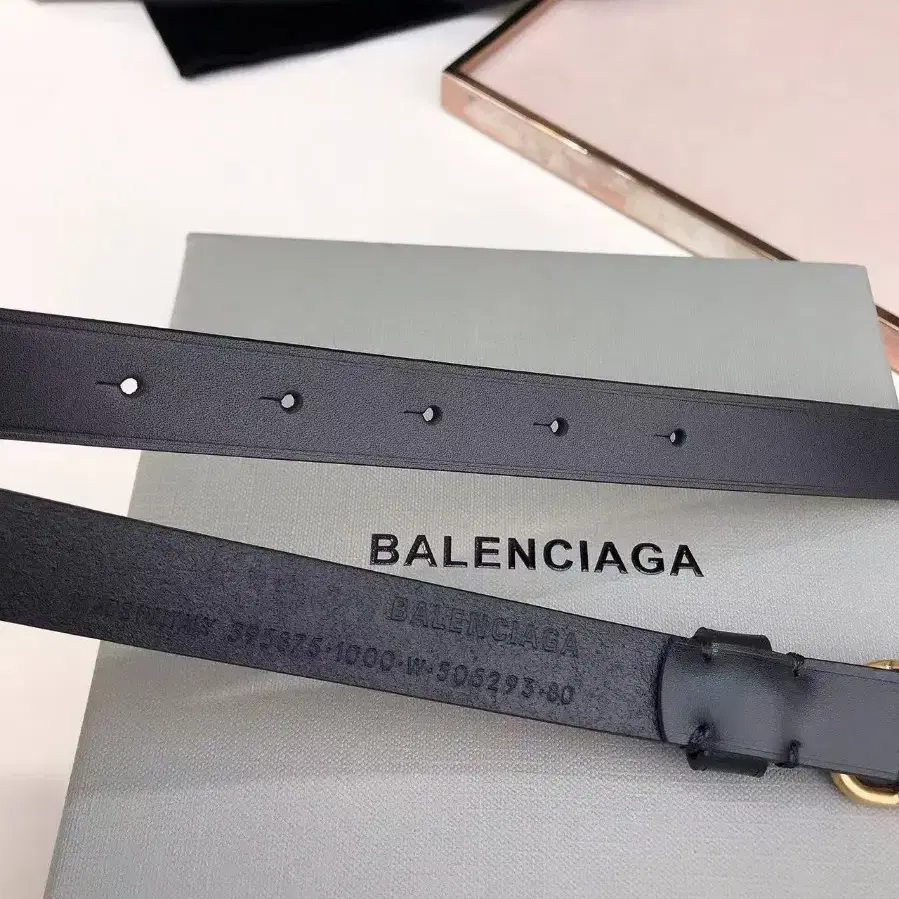 Balenciaga여성 리얼 가죽 벨트 너비 2.0cm