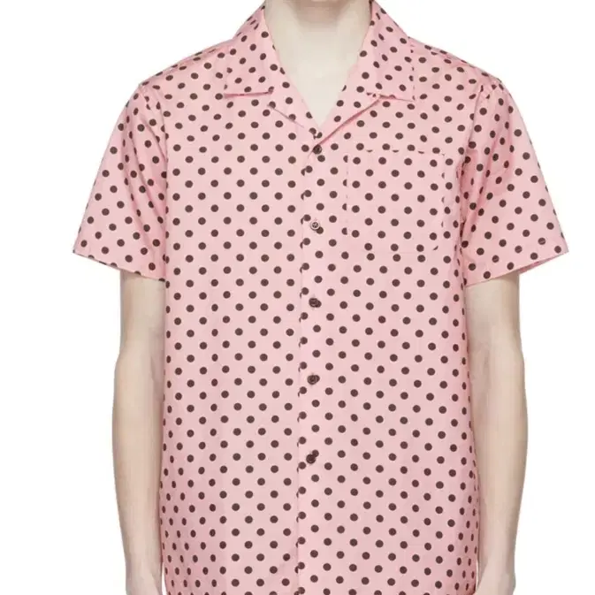 Noah Pink Cotton Polka dot shirt