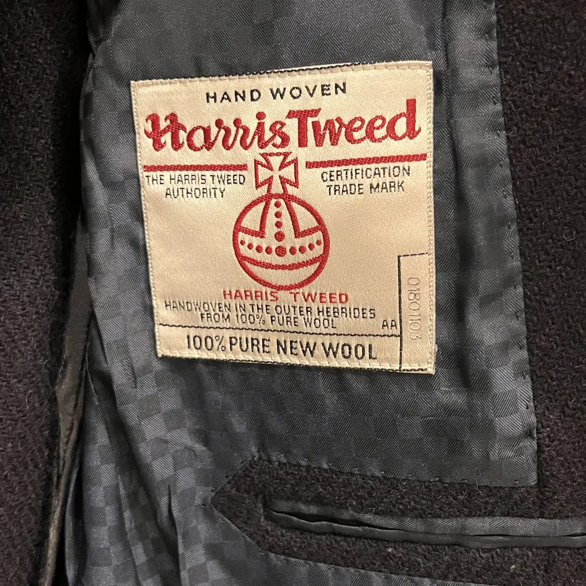 Vtg Harris Tweed 해리스 트위드 퓨어 울 자켓