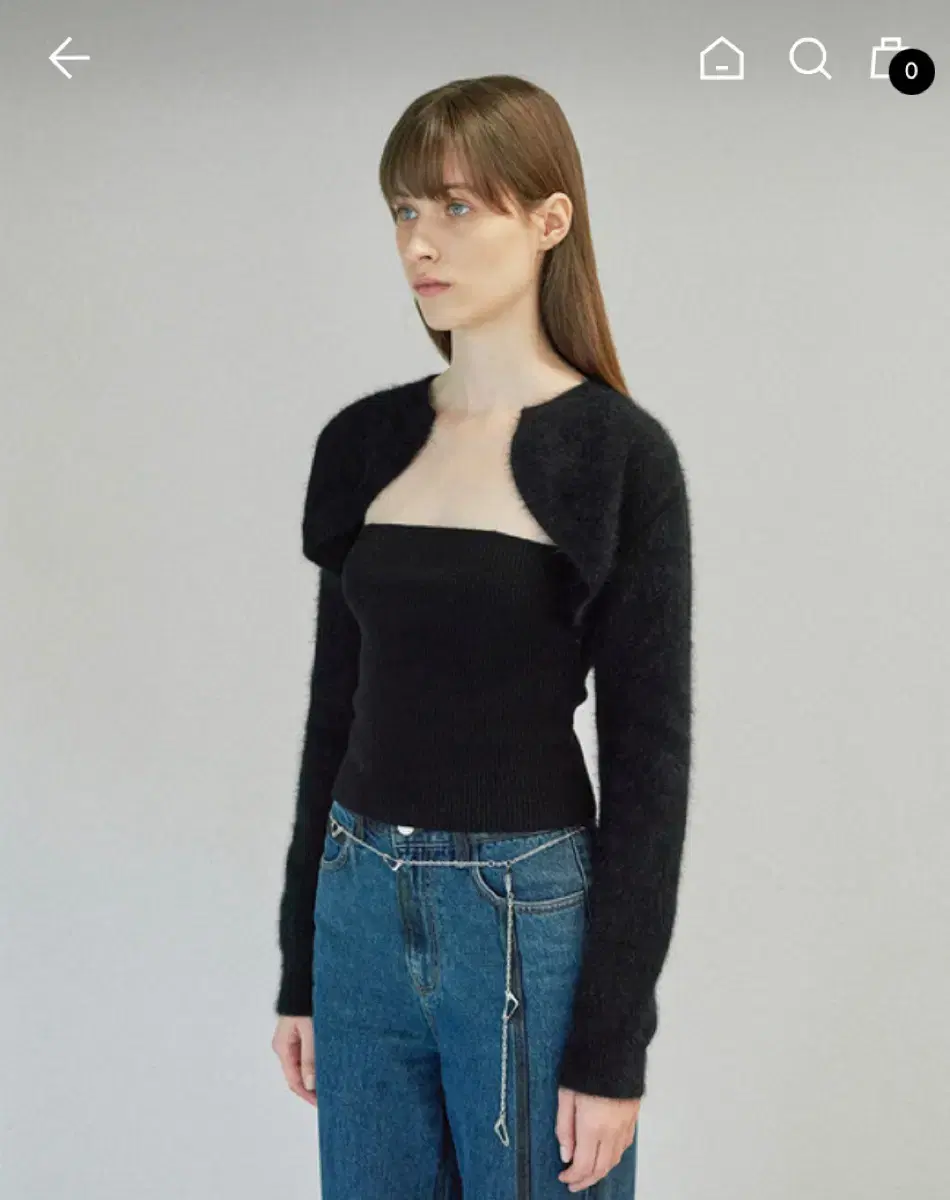 Daeagnial layered bolero tube top knit