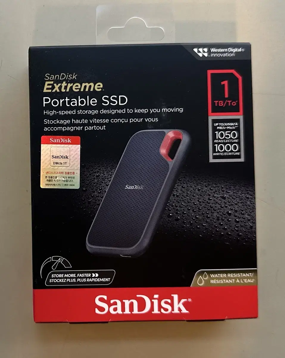 샌디스크 Extreme Portable SSD E61 1TB USB 3.