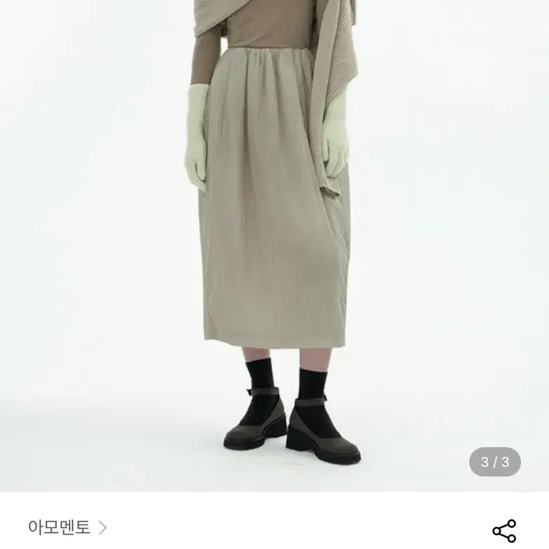 아모멘토 ribbed bolero/muffler 볼레로 화이트