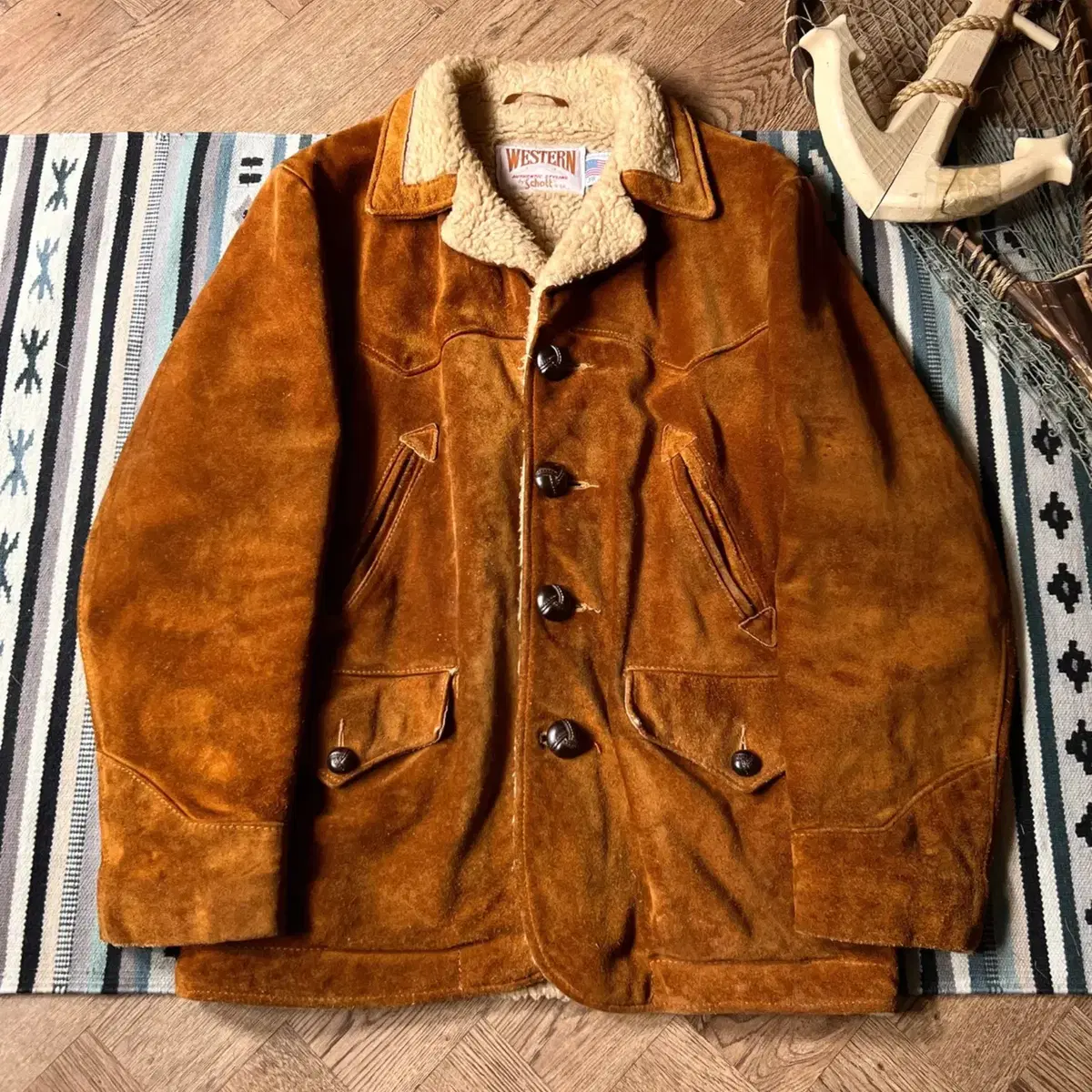 [M]80's SCHOTT USA 쇼트 웨스턴 랜치웨어 스웨이드 자켓