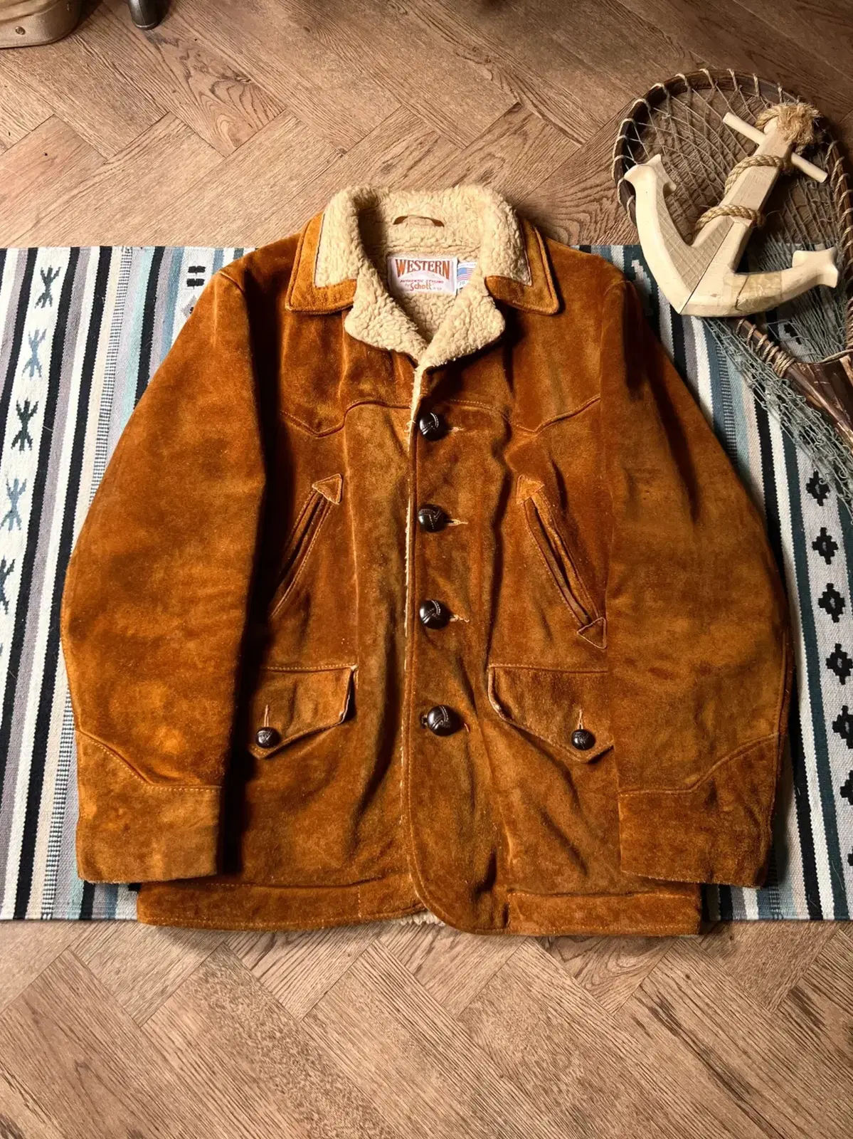 [M]80's SCHOTT USA 쇼트 웨스턴 랜치웨어 스웨이드 자켓