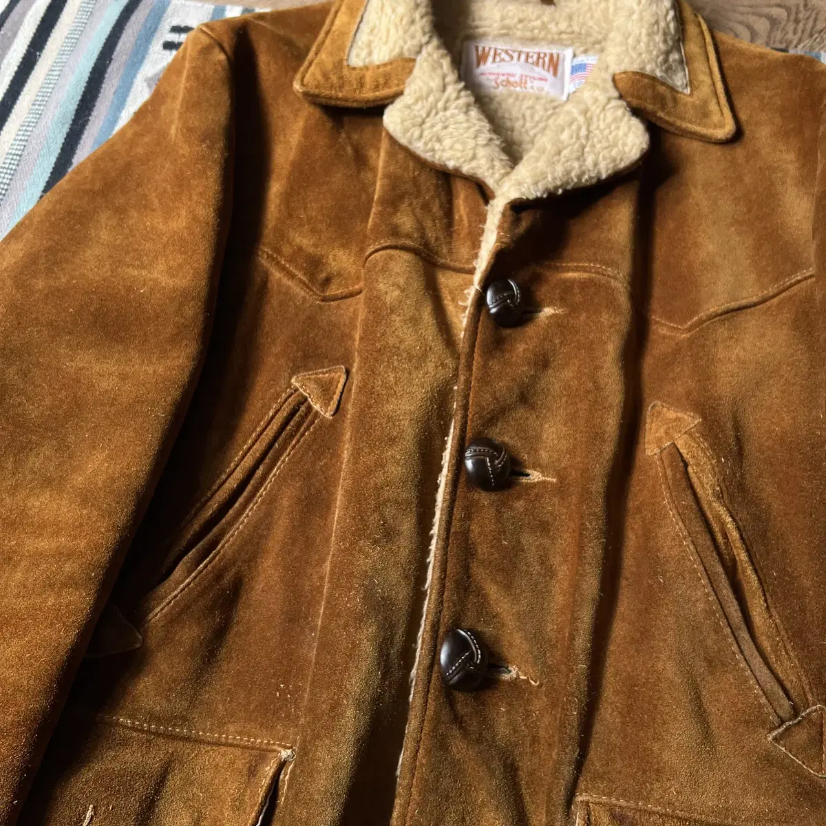 [M]80's SCHOTT USA 쇼트 웨스턴 랜치웨어 스웨이드 자켓