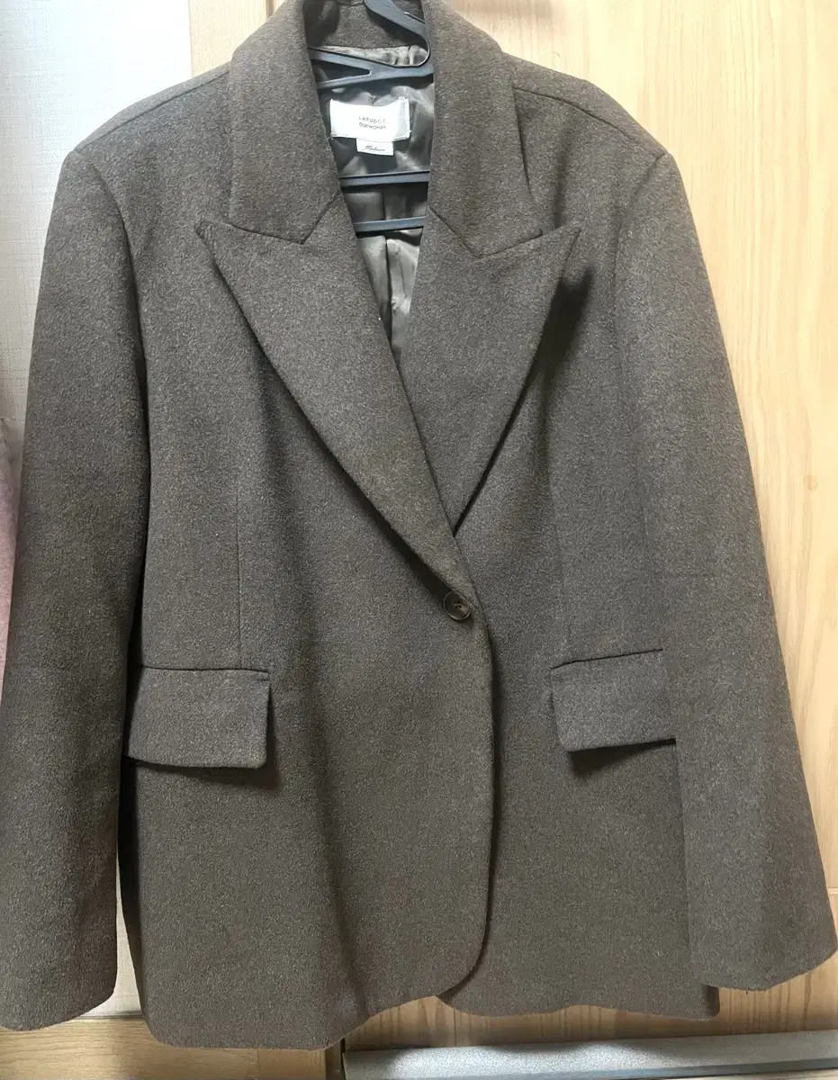 Ruffled Women's Brown Blazer Jacket
