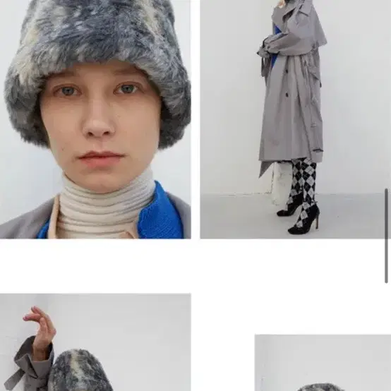 어썸니즈 FUR LAMPSHADE HAT_GREY