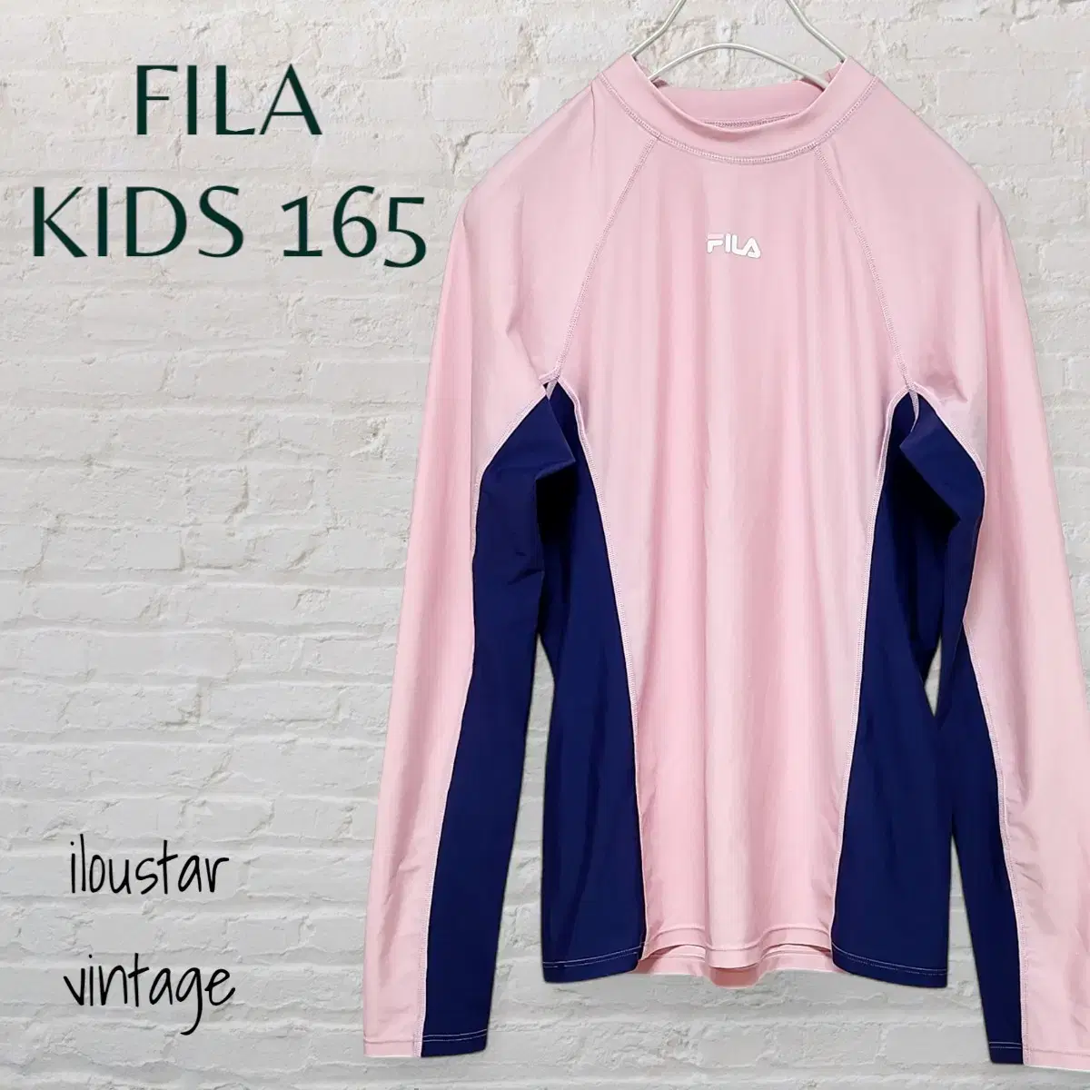 FILA 키즈 래쉬가드 수영복 핑크 아동165 여성XL