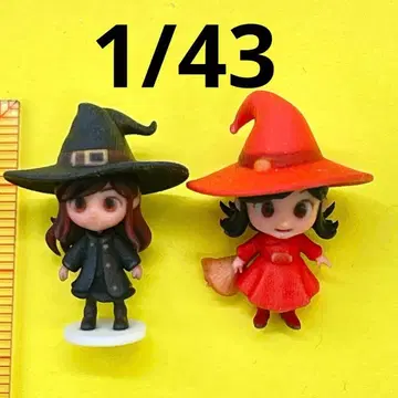 1/43 피규어 두 마리 마녀 미니어처 완제품 1/64보다 큰 크기