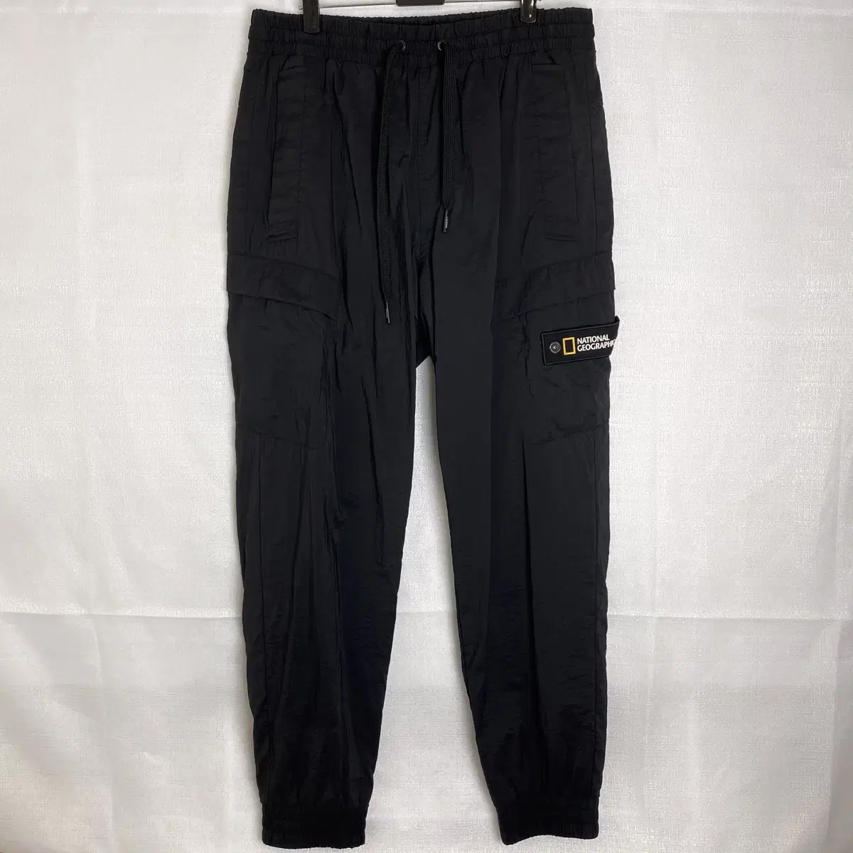 [31-35] National Geographic Woven Cargo Jogger Pants Black