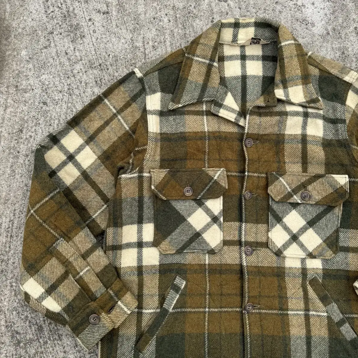 [M~L] 80s Woolrich 울리치 체크 울 자켓