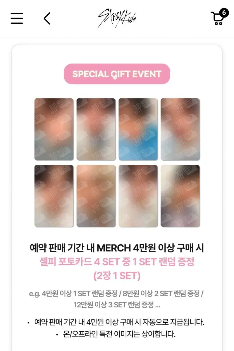 스키즈 스트레이키즈 팬미팅 온라인 엠디 4만원 특전 포카 분철 merch