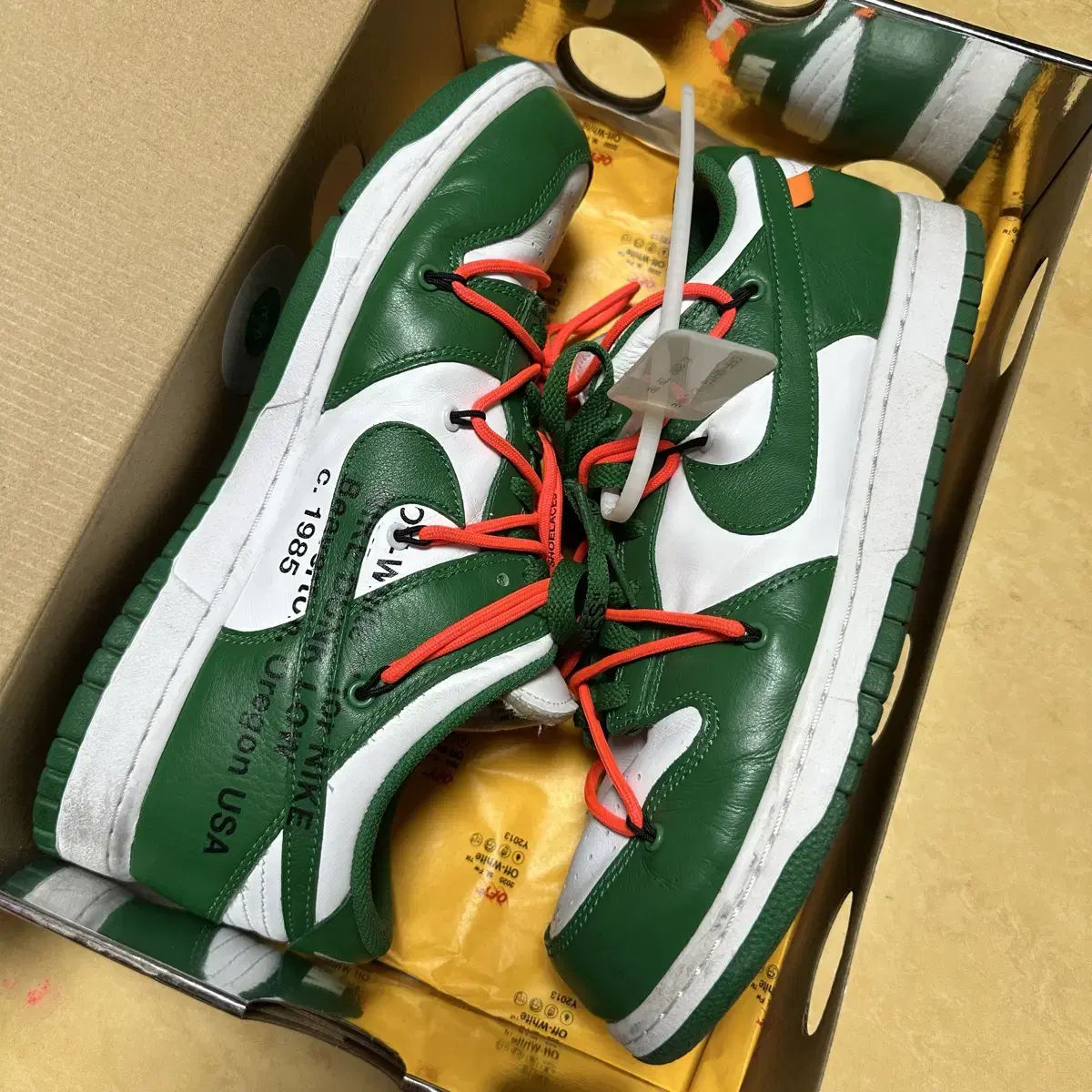 [285] Nike Off-White Dunk Low Fine Green