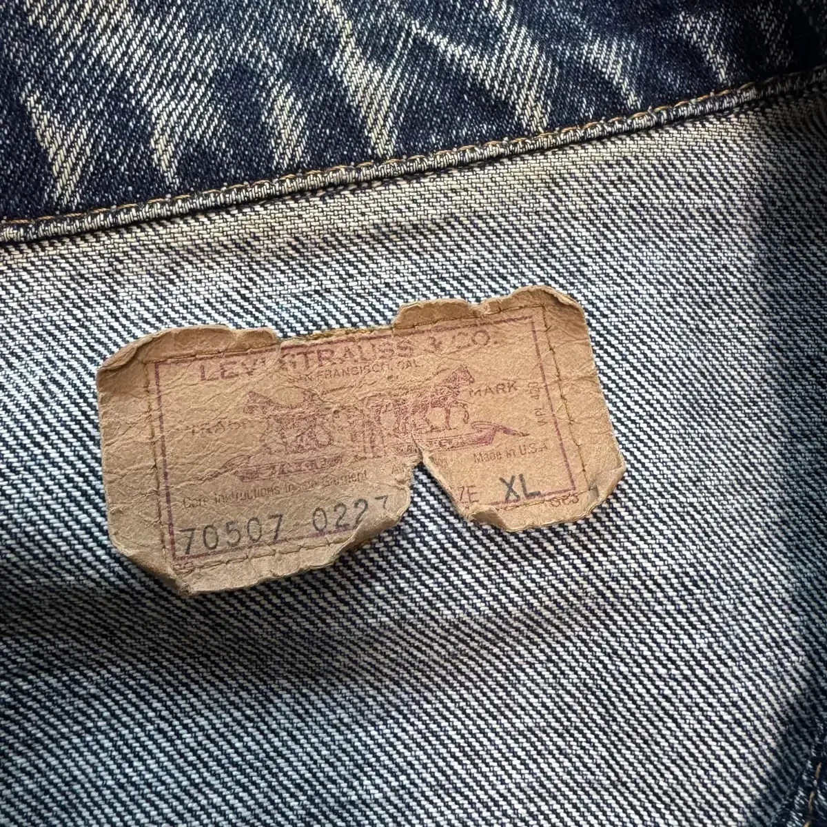 Levi's 70507 USA 데님 트러커