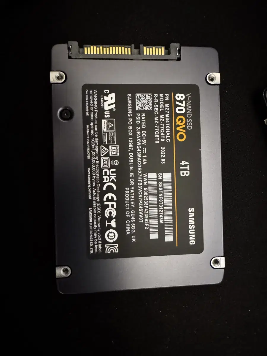 삼성 870 QVO 4TB SSD