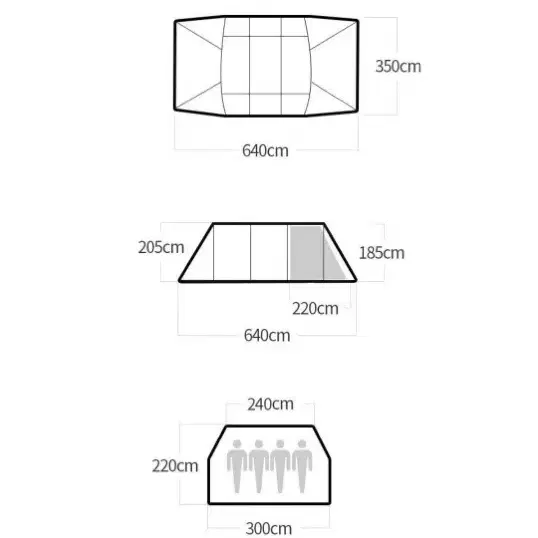 코베아 고스트 팬텀 대형 터널텐트