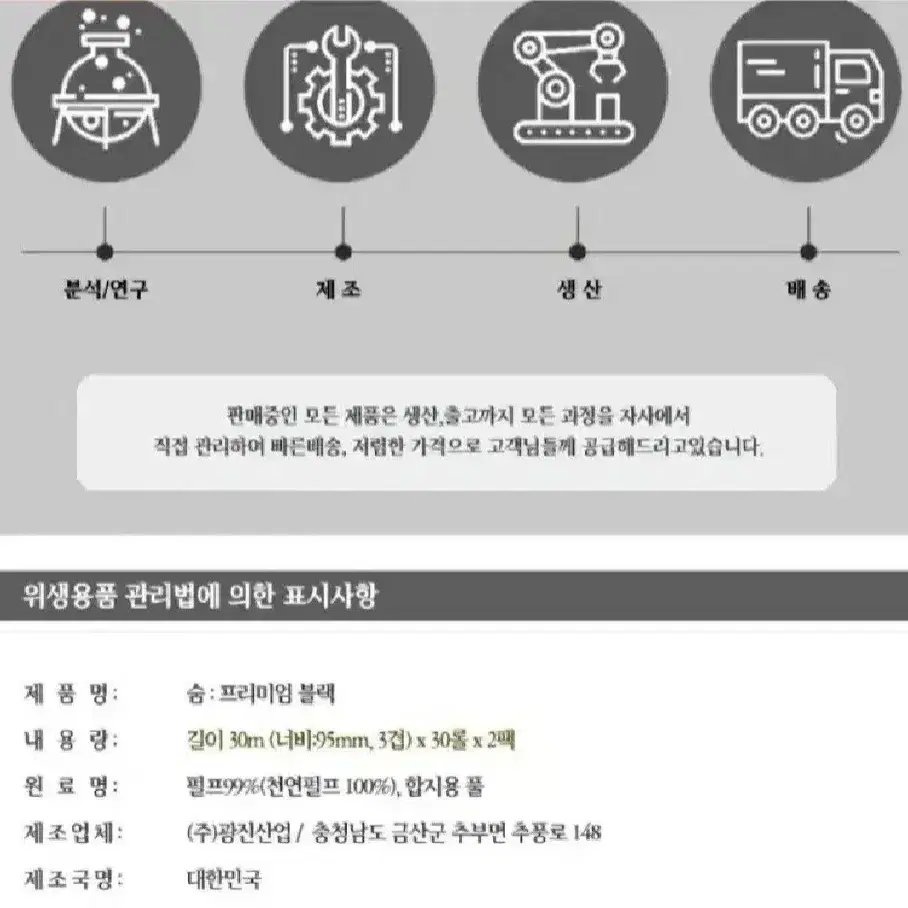 숨프리미엄블랙  3겹 30롤X2팩 60롤 100%천연펄프화장지