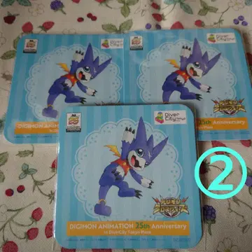 디지몬 크로스워즈 껌딱지 코스터 3장 세트 2.