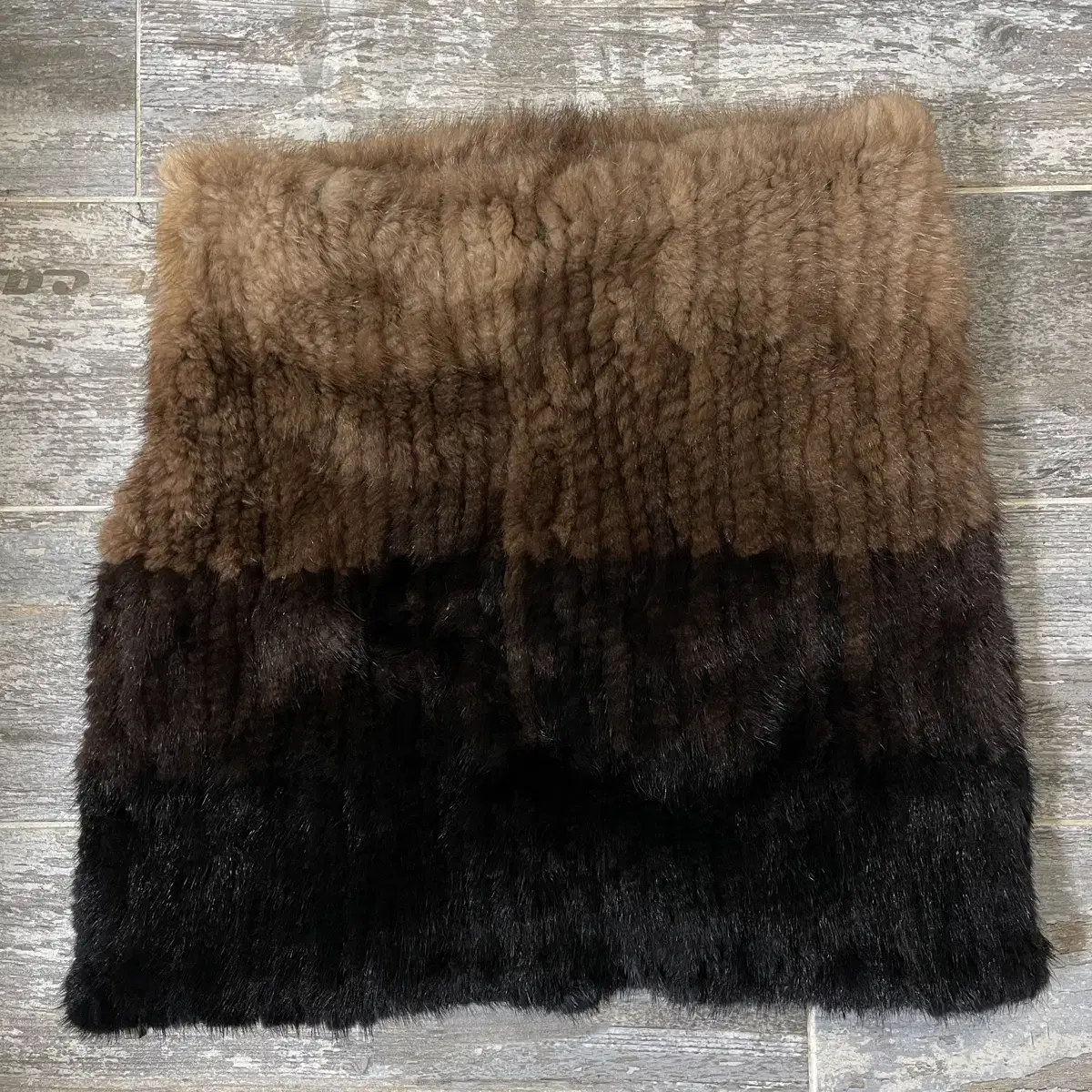 Mink neck warmer scarf muffler