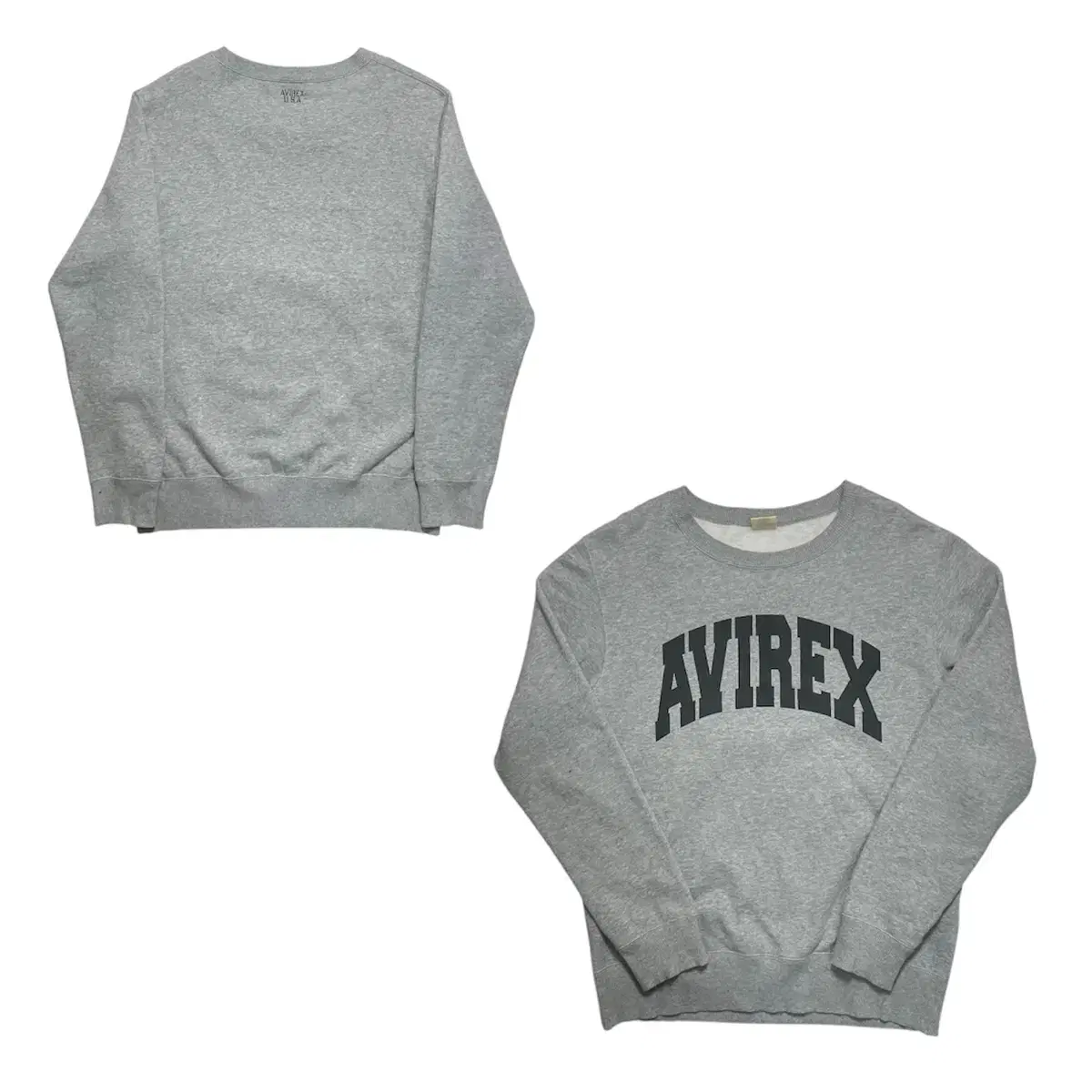 AVIREX AVIREX Gray Big Logo Fleece Sweatshirt XL