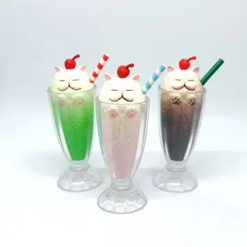 키탄클럽 고양이 드링크 가챠가챠 피규어 미니어처 플로트 고양이