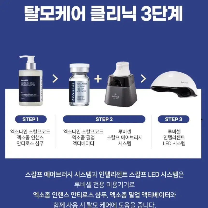 루비셀 엑소나인 스칼프 디바이스 본체  시스템