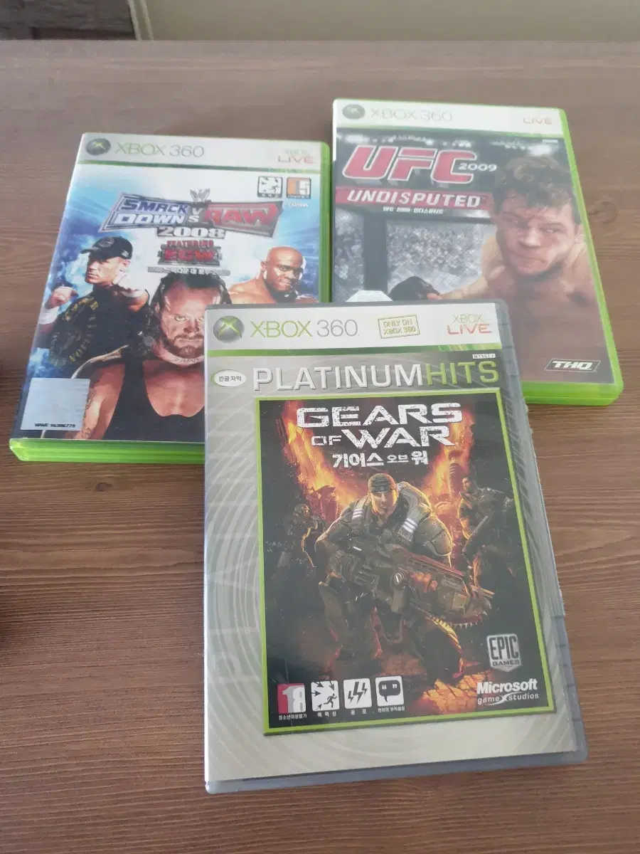 엑스박스(XBOX360) 엑박(WWE,UFC,기어스오브워)