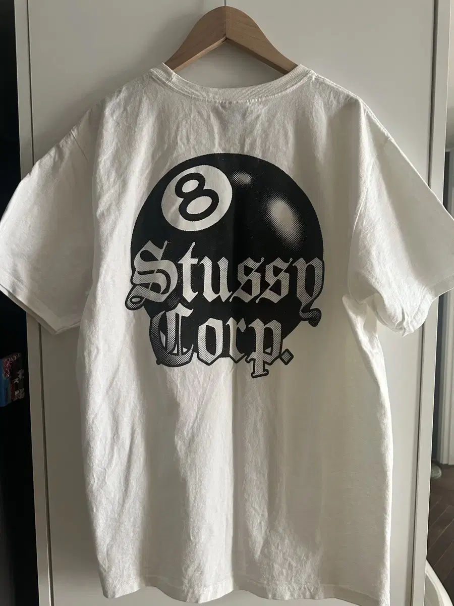 Stussy 스투시 8볼 반팔 티셔츠 M 화이트