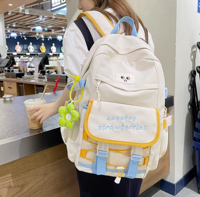 새 급처) 보부상 학생 백팩 스트랩 고등학생 중학생 여행 학교가방 대용량
