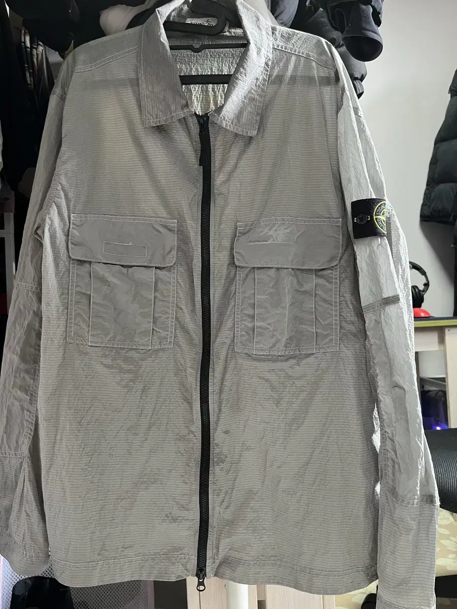 Stone Island Nayeon Overshirt Pearl Gray XL 19SS