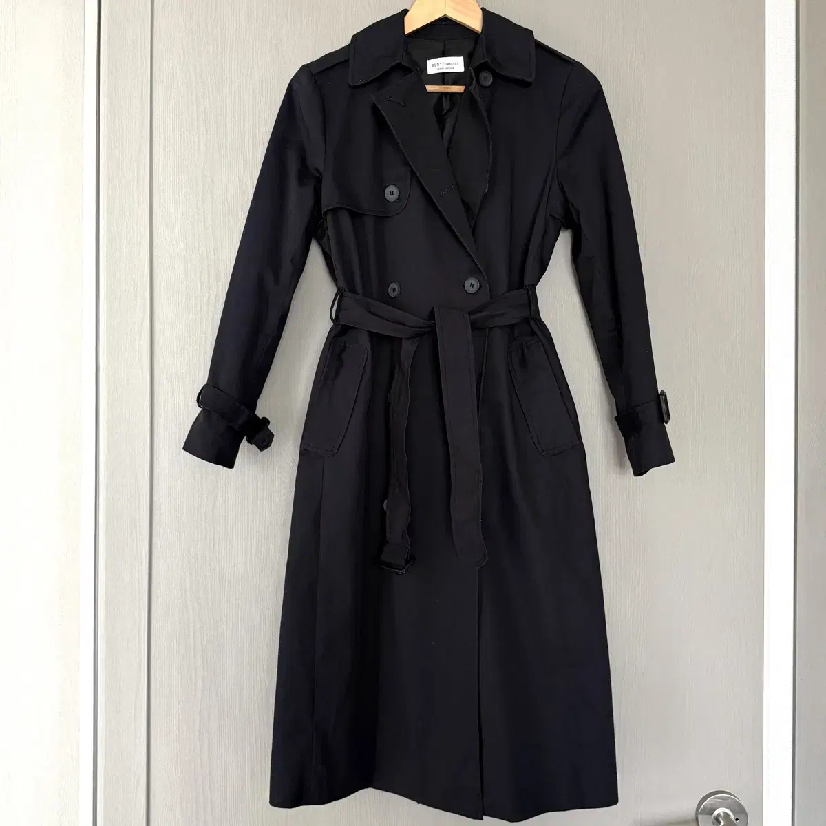 (Free shipping) Women's trench coat, black, 44-55