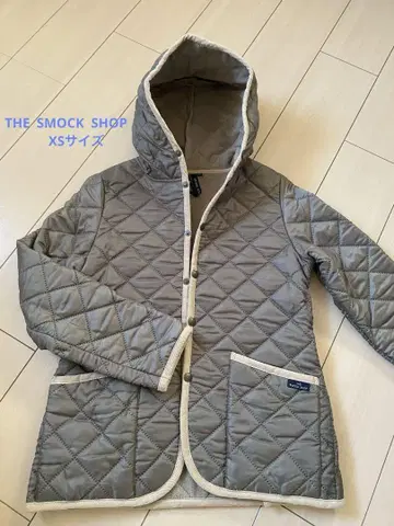 THE SMOCK SHOP 후드 부착 퀼팅 재킷 XS 사이즈