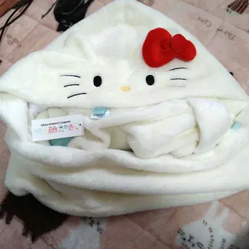 milsa 헬로키티모자 후드 워머 넥 머플러 키티