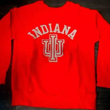 70's 인디애나 컬리지 프린트 래글런 슬리브 트레이너 스웨트셔츠