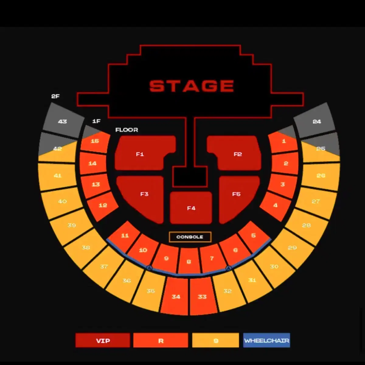 투애니원 콘서트 4/13 일 2층 24구역 3열